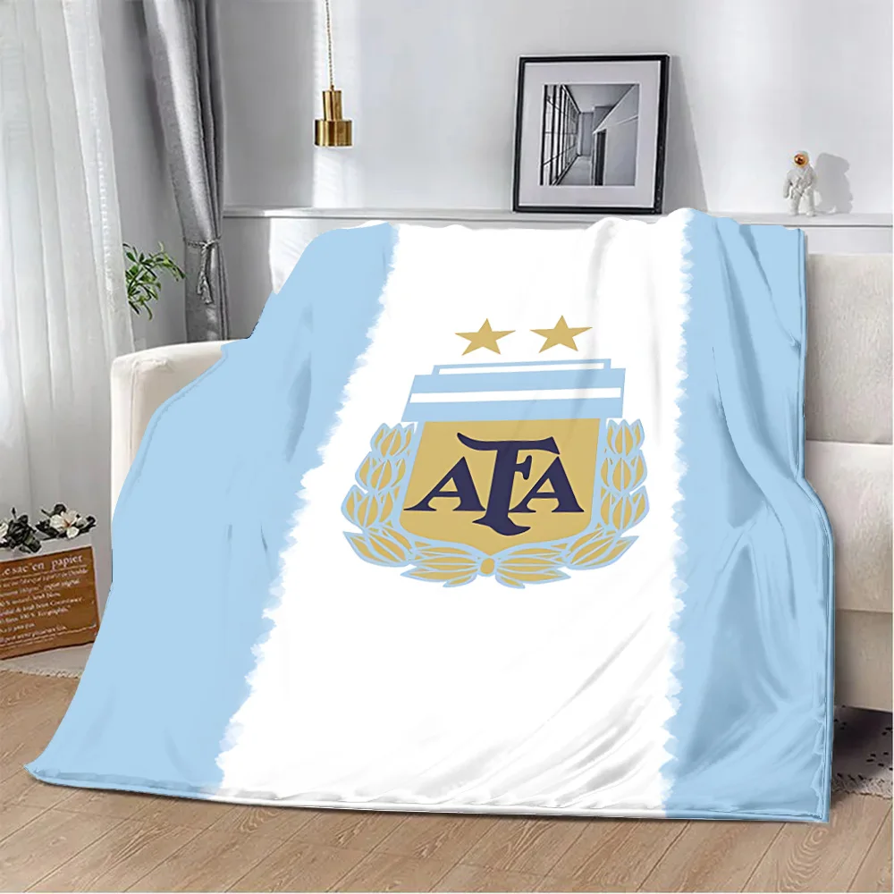 Printed Blanket Football star M-MessiS Picnic Blankets Warm Blanket Soft and Comfortable Blanket Home Travel Birthday Gift 6