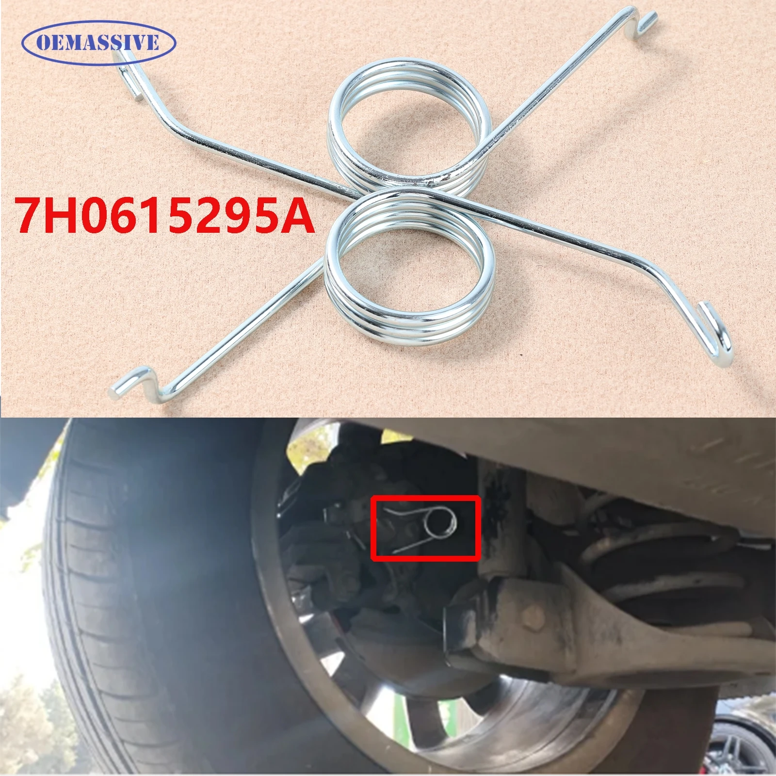Rear Brake Caliper Return Springs For Audi A3 1997-2003 TT 1999-2006 2X 7H0615296 7H0615295A