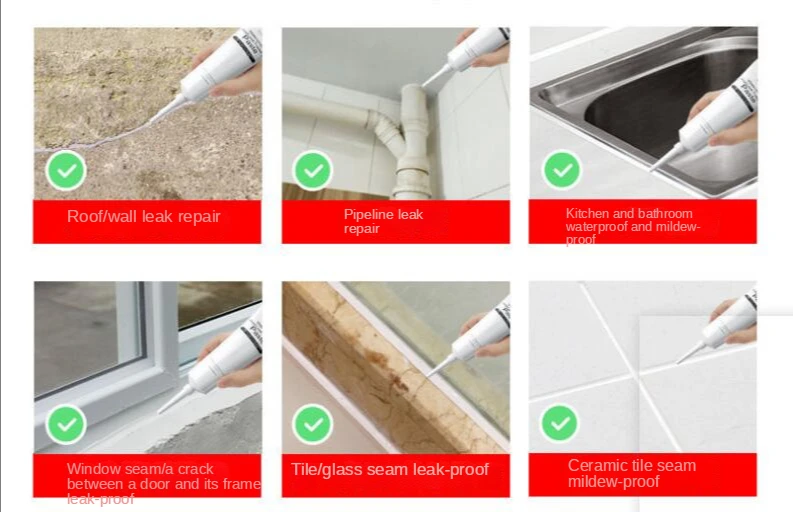 Glass, Porcelana Cerâmica Fix, Selo Caulk, Branco