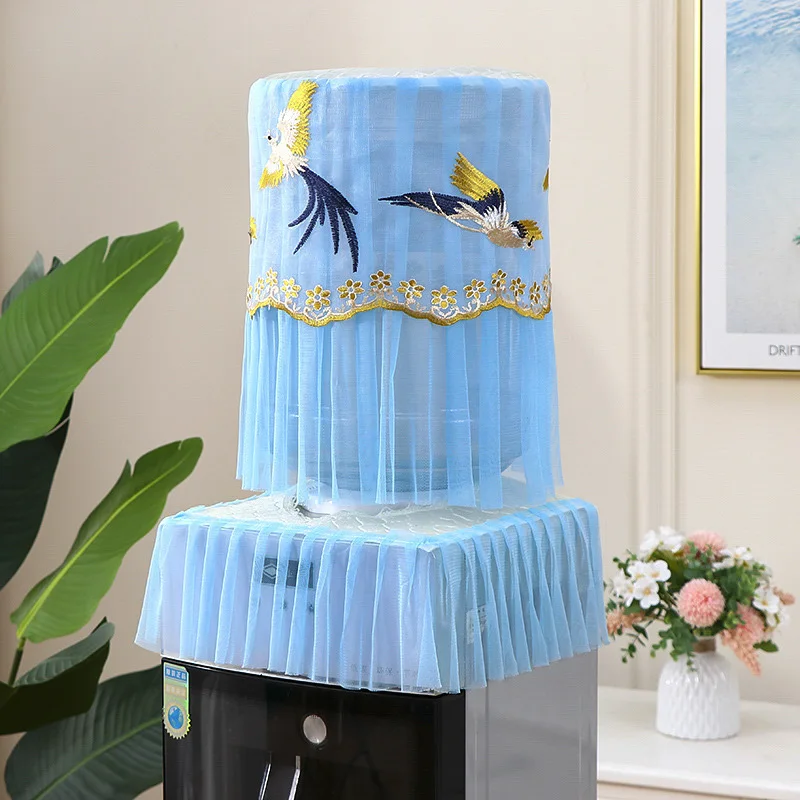 1 set Lace Embroidery Water Dispenser Cover Water Dispenser Bucket Sleeve Barrel Cover Household Dustproof Reusable Dust