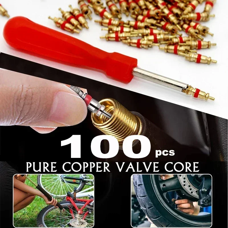 Copper Tire Valve Core Tool for Car Motorcycle Bike