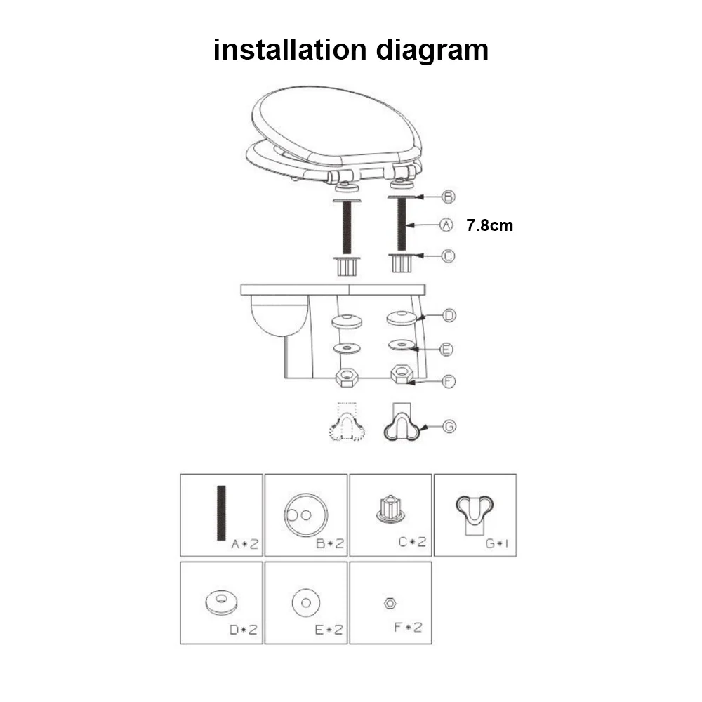 Zinc Alloy Toilet Seat Hinge Flush Toilet Cover Mounting Connector Lid Hinge Mounting Fittings Replacement Parts