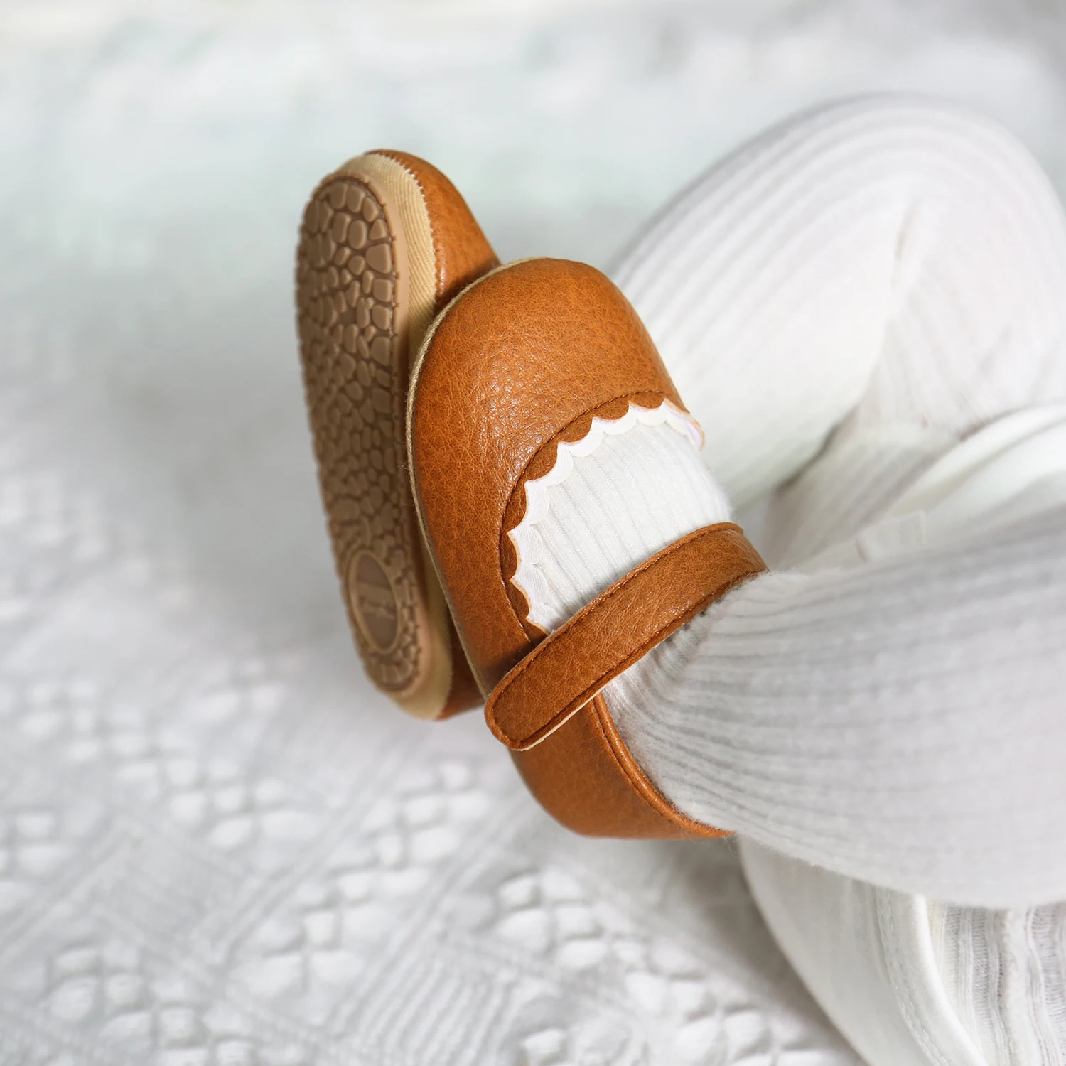 New Baby Shoes Baby Boy Girl Shoes Leather Rubber Sole Anti-slip Toddler First Walkers Infant Crib Shoes Newborn Girl Moccasins 6
