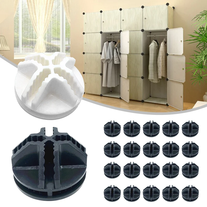 

20/40PCS Wire Cube ABS Connector DIY Wardrobe Cabinet Cube Storage Snap Buckle Combined Storage Locker Connectors Module