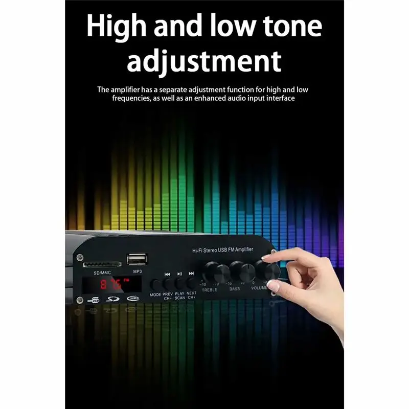S-269 4X400W 4.0CH 미니 파워 앰프 오디오 가라오케 홈 시어터 앰프 홈 카 무선 앰프 EU 플러그
