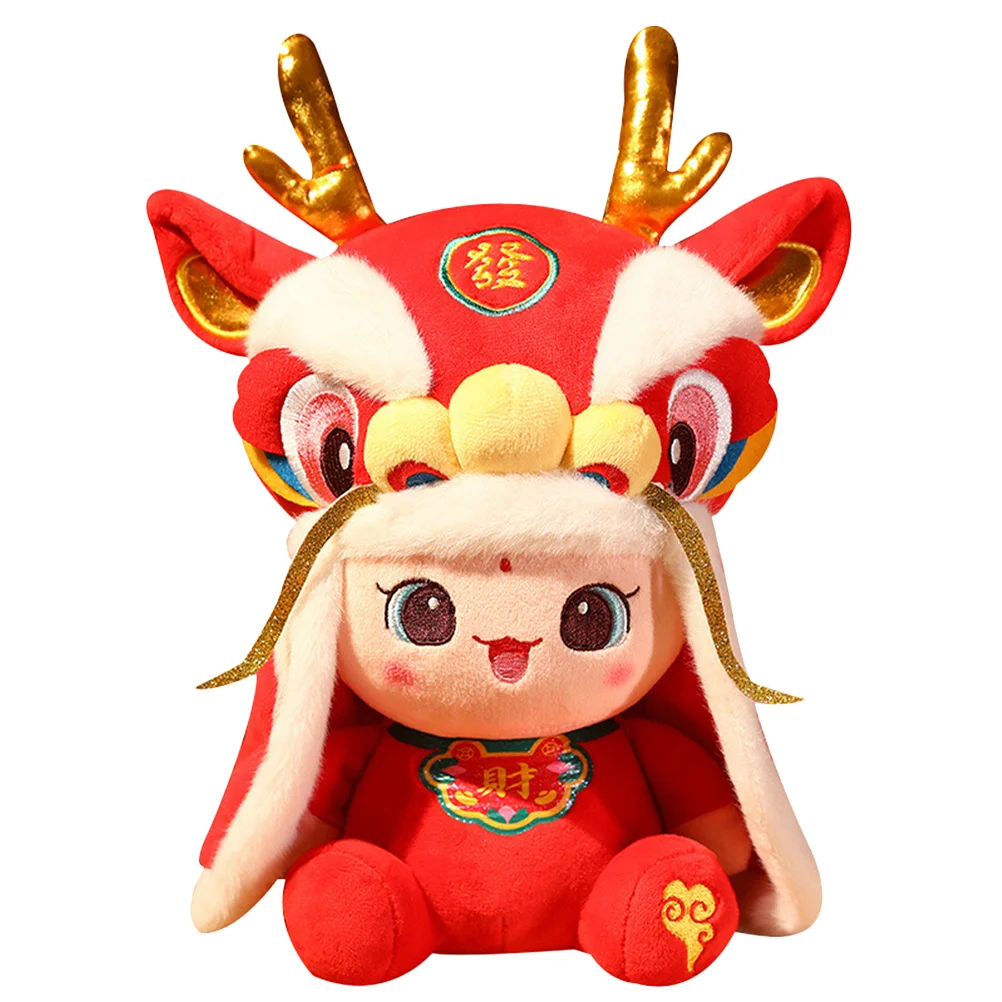 

Plush Dragon Stuffed Figurine Decorative Animal Baby Pp Cotton Adorable Desktop