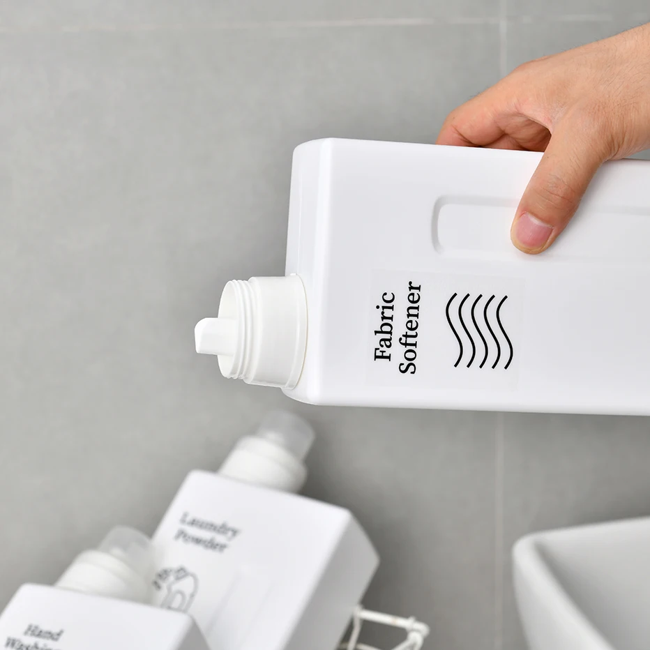 Set di etichette minimaliste per lavanderia, v2croft 48 adesivi neri opachi su contenitori trasparenti, adesivi per organizzazione della casa per armadi e cassetti, lavanderia, biancheria e accessori