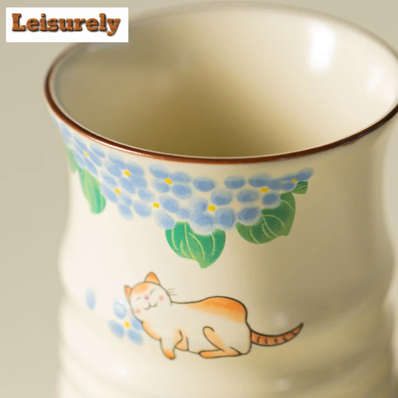 Ru Kiln Enjoy Cat Tea Six Gentlemen Handmade Tea Tool Set Teaware Utensils Kung Fu Tea Tea Ceremony Accessories Home Decorations