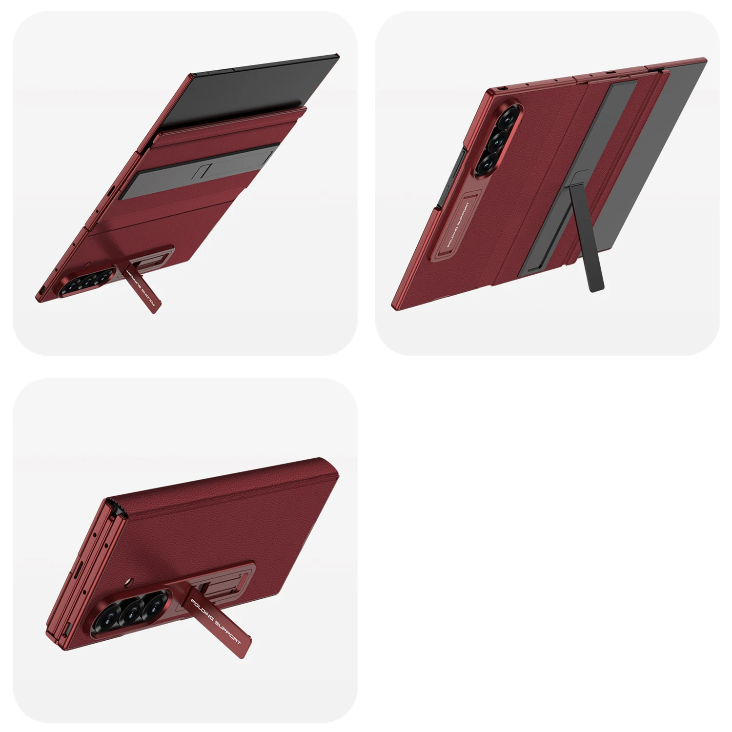 Premium Magnetic Fold Leather Case with Durable Outer Screen Protection