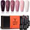 6pcs/set YOKEFELLOW 10ML Gel Nail Polish Kit Soak Off UV LED Nails Varnish Set Semi Permanent Nude Color Nail Art Gels Lacquer 4