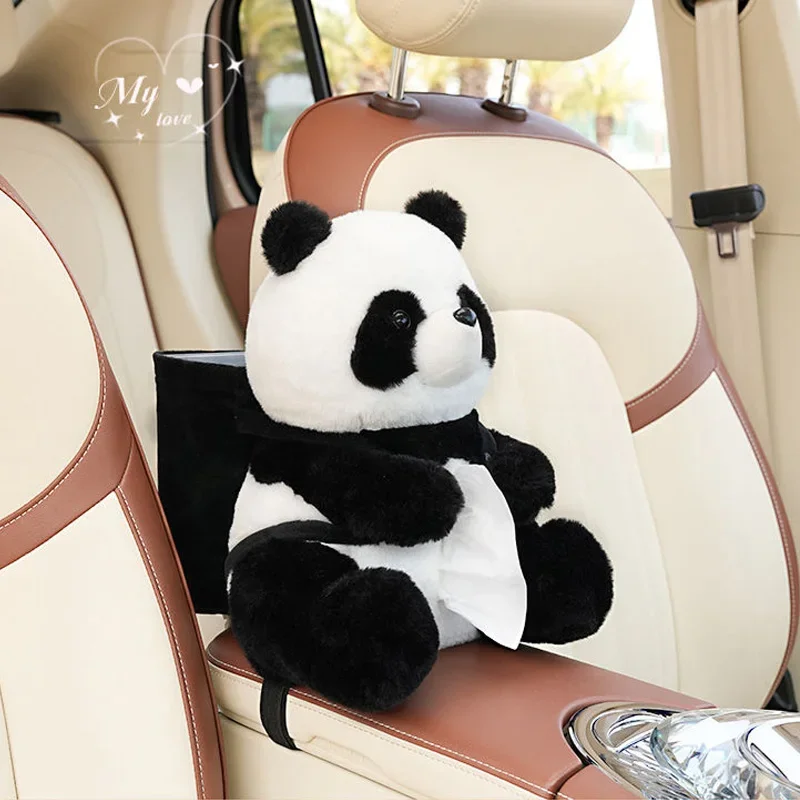 Cartoon Cute Car Tissue Box Creative Car Armrest Box Garbage Can 2 In 1 Tissue Bag Multi-functional Storage Bag For Home Office