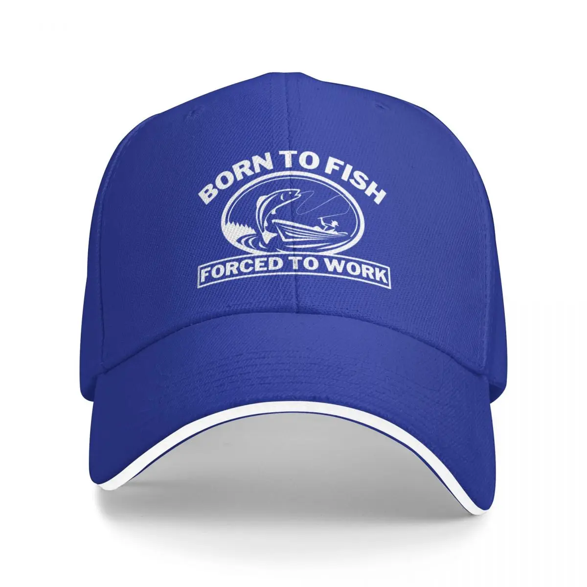 Born to fish forced to work - fishing gifts Cap Baseball Cap