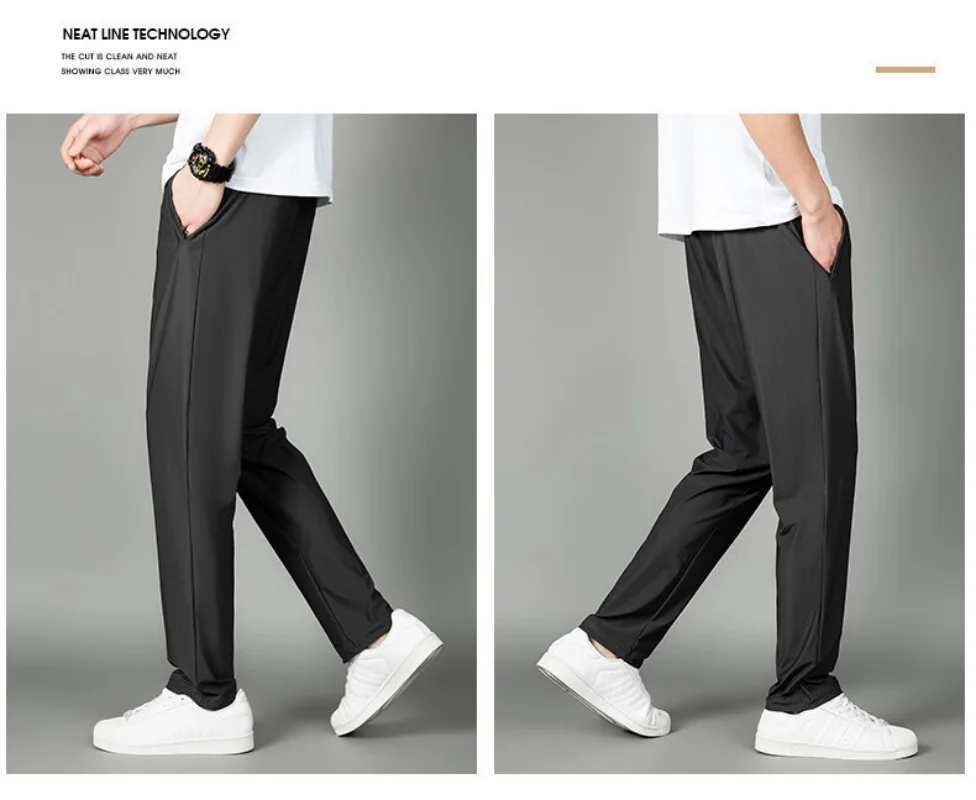 Summer Fishing Pants Men's Hiking Elastic Quick Dry Moisture Absorbing Pants Fitness Breathable Running Travel