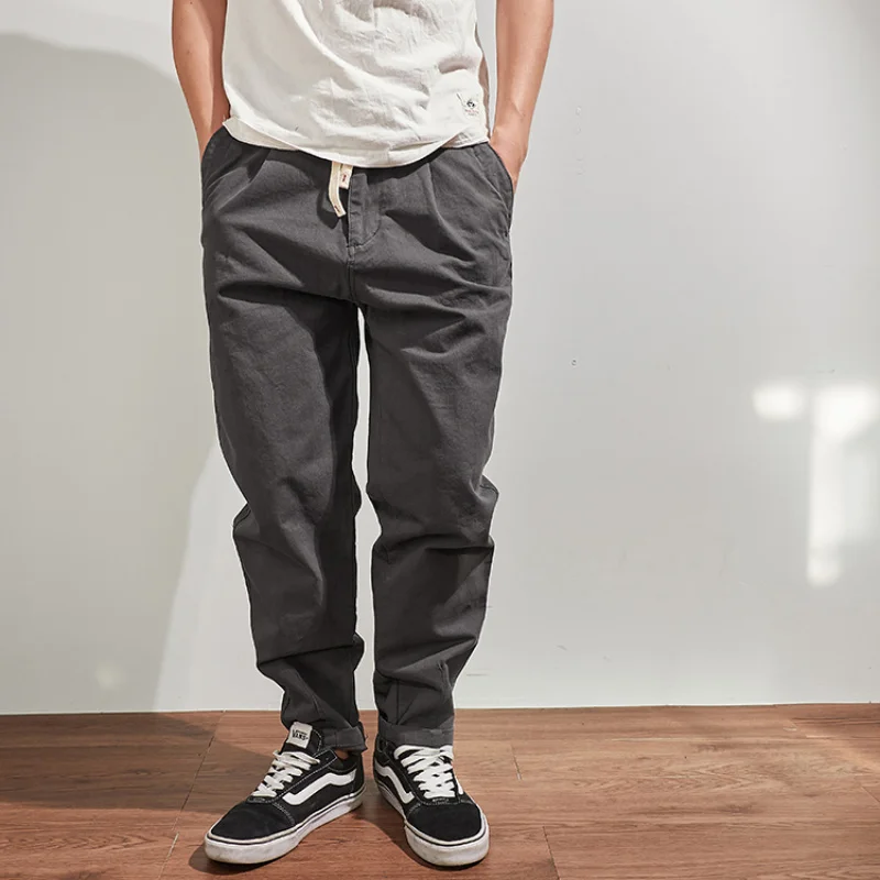 

leggings overalls men's loose Simple street fashion couple casual pants