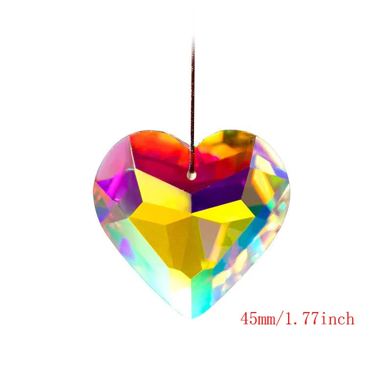 1PC AB Glass Crystal Prism Beads Suncatcher For DIY Making Hanging Window Rainbow Light Catcher Summer Gift Decoration