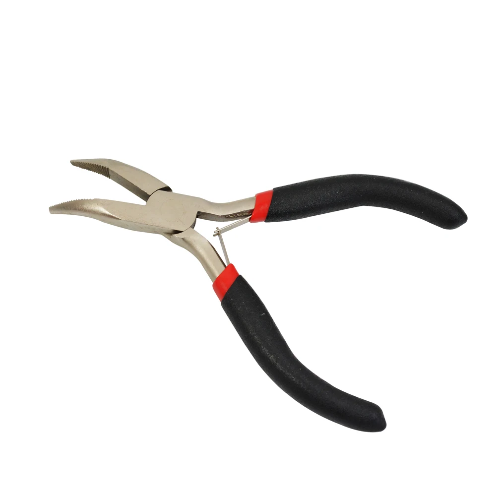 1 Piece Hair Extensions Pliers with Black Handle Hair Extensions Tool for Micro Rings Beads & Feather Extension