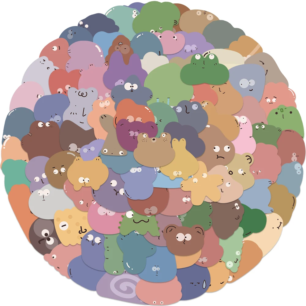 

50/100PCS Cute funny little Monster Stickers Mini Creative Scrapbook Phone Laptop Guitar Cup Waterproof Decorative Gifts Toys