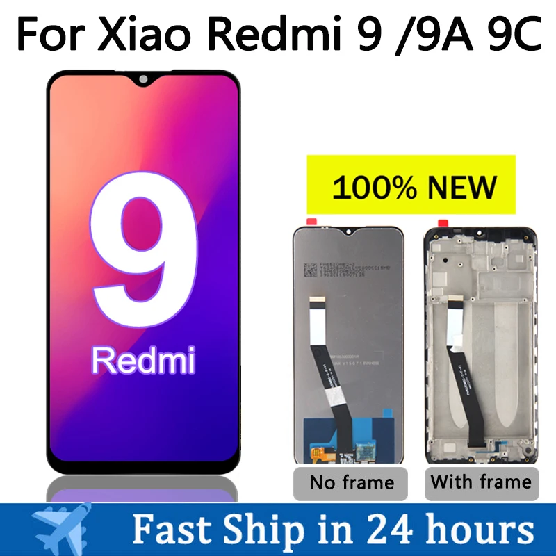 

Дисплей 6,53 дюйма для Xiaomi Redmi 9A/9C, ЖК-дисплей с сенсорным экраном и дигитайзером M2006C3LG M2006C3MG, запасные части в сборе