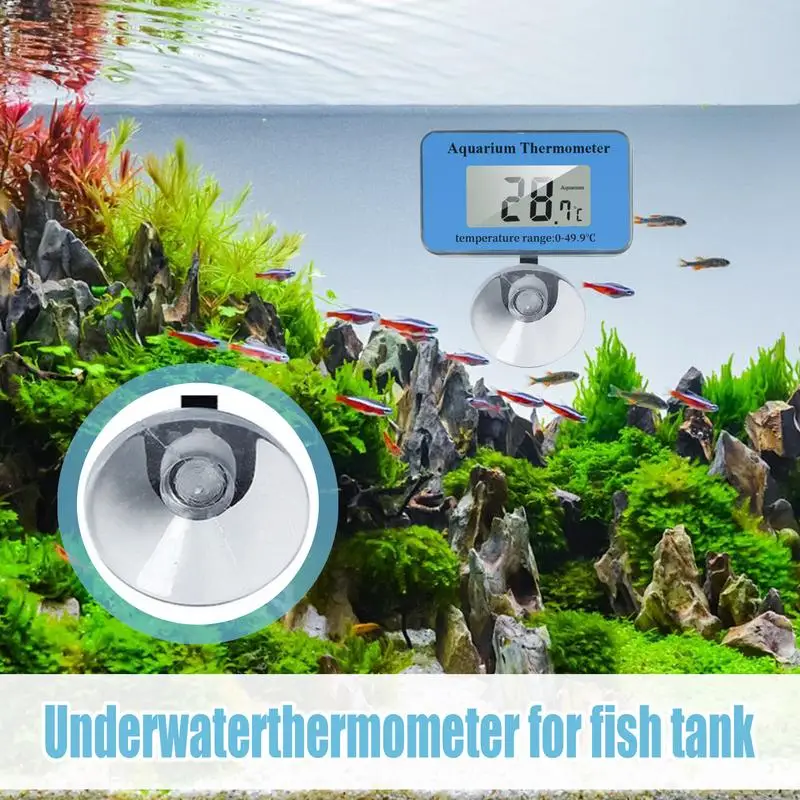 Tank Thermograph Aquarium Accurate Aquarium Temperature Meter Fish Tank Accessories LCD Display Terrarium Water