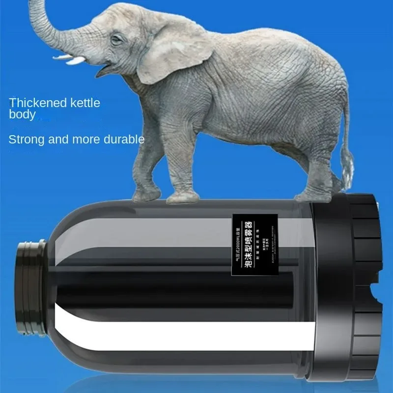 2L Manual Pneumatic Foam Cannon - 3 Nozzle Modes for Car Wash & Window Cleaning, Thick Snow Foam Sprayer with Adjustable