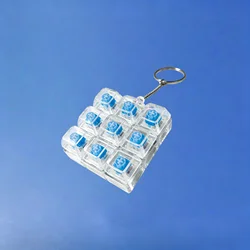 LED Keyboard Keychain Fidget Toy - Stress Relief Gadget & Gift (9 Buttons)