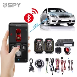 SPY Universal 2 Way Car Alarm System Complete Kit PKE Automatic Lock and Unlock Function Bluetooth APP Remote Engine Start