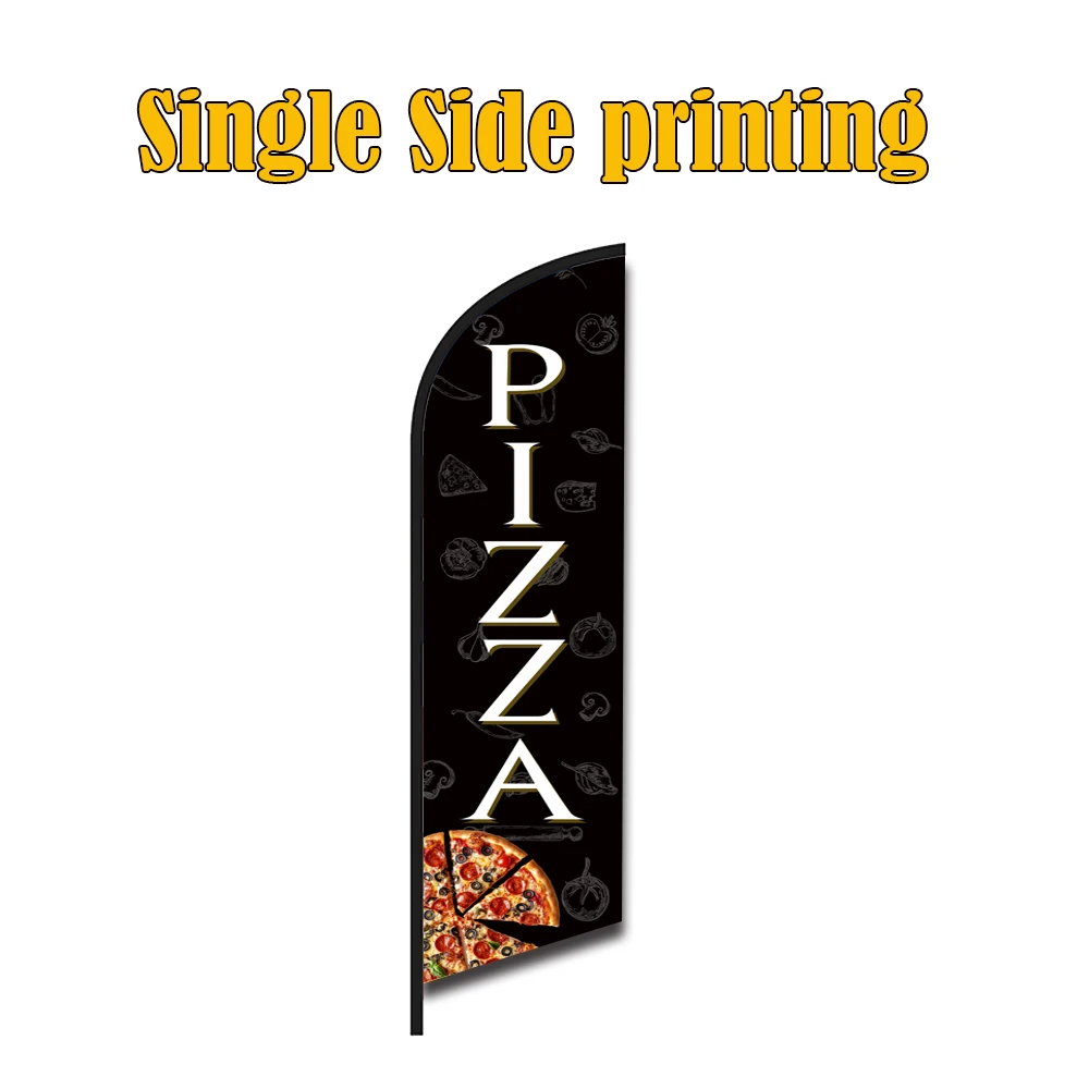 Pizza Feather Flag Beach Banner Hamburg Hot Dog Fries Shake Sandwich Ice Cream