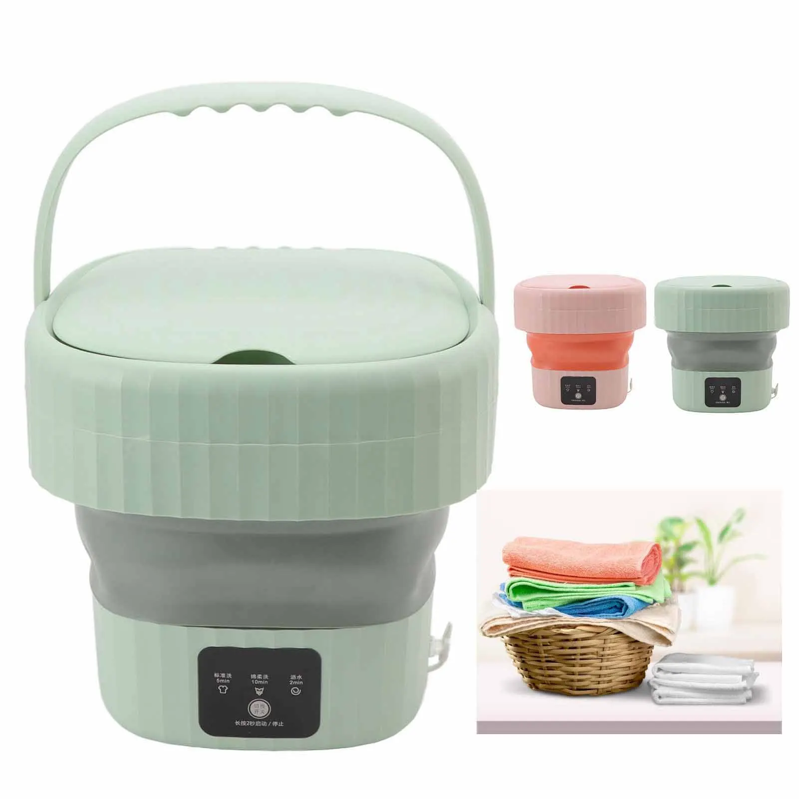 6L Folding Bucket Washing Machine Portable Mini Foldable Washing Machine for Socks Underwear Portable Folding