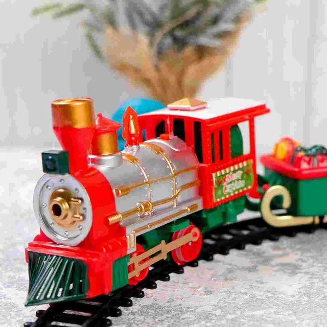 1pc Funny Mini Electric Christmas Train with Lights Christmas Gift for Kids Children Toddler 2