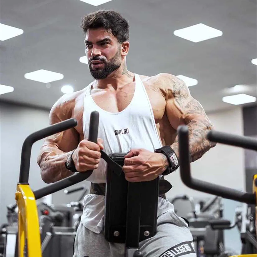 

Men Running Mens Casual Vest Gym Clothing Bodybuilding Muscle Workout Mesh Tank Top Musculation Fitness Sleeveless Singlet