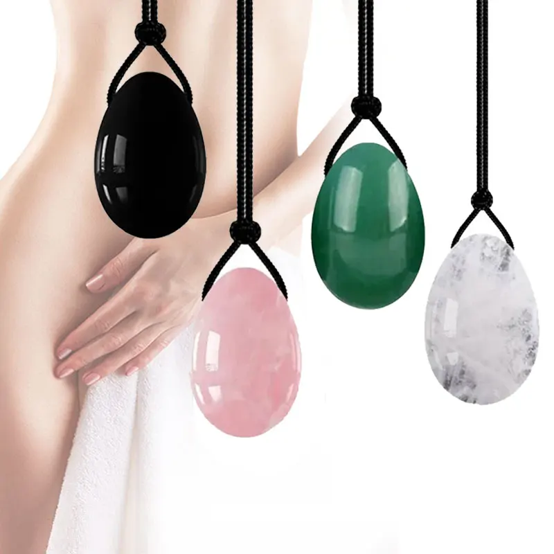 Natural Jade Yoni Eggs Massager for Women Ladies Kegel Exerciser Yoni Pelvic Floor Muscle Massage Balls Vaginal Wellness Health