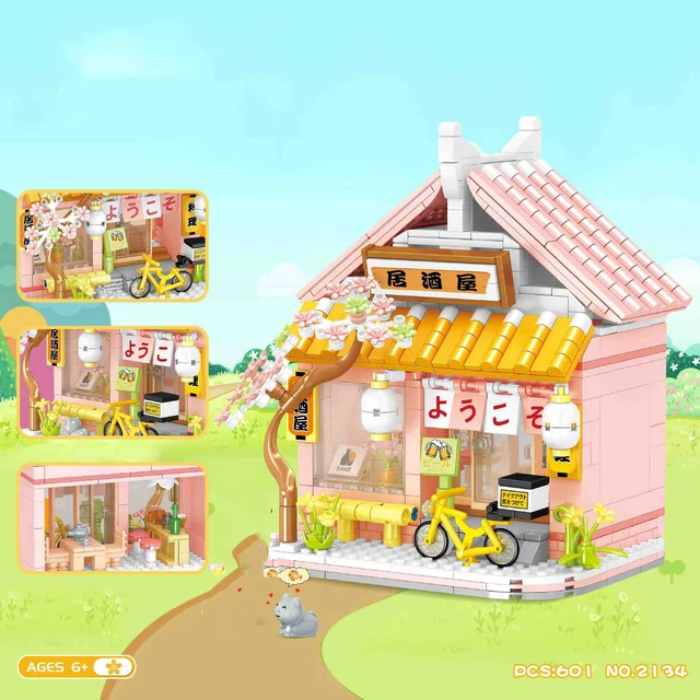 일본식 스트리트 문화를 그대로 재현한 미니 블록으로 꿈의 자카야 거리 만들기