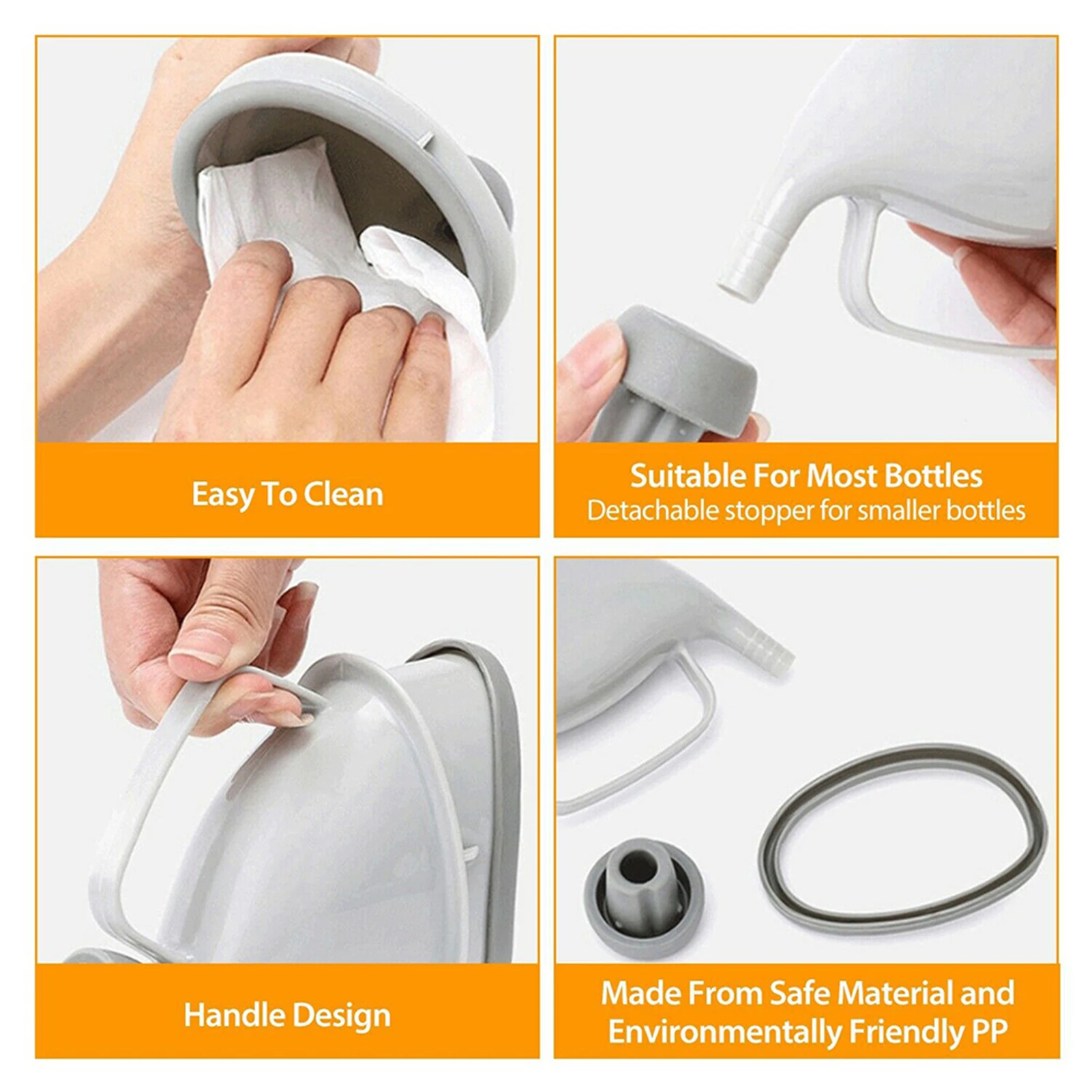 Outdoor Car Camping Toilet Male Female Urinal Funnel Urine Funnel Peeing Emergency Traffic Portable Toilet Camping Tools 5