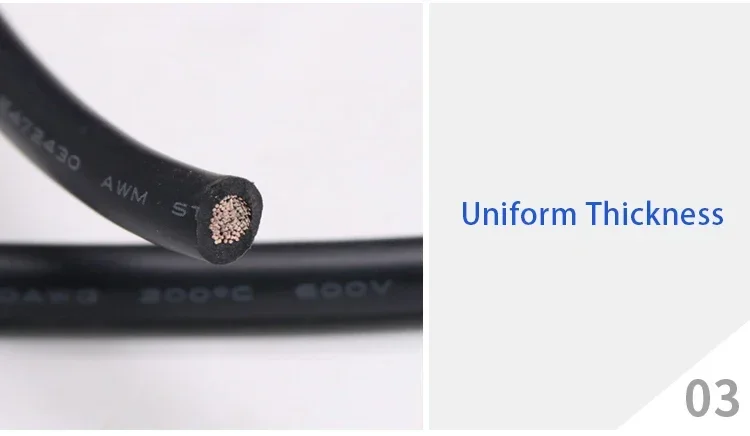 Description Picture 5 of item2/5/10M UL3135 Wire Silicone Insulation Tinned Copper 30 28 26 24 22 20 18 16 14 12 10 AWG High Temperature Resistant Cable Line