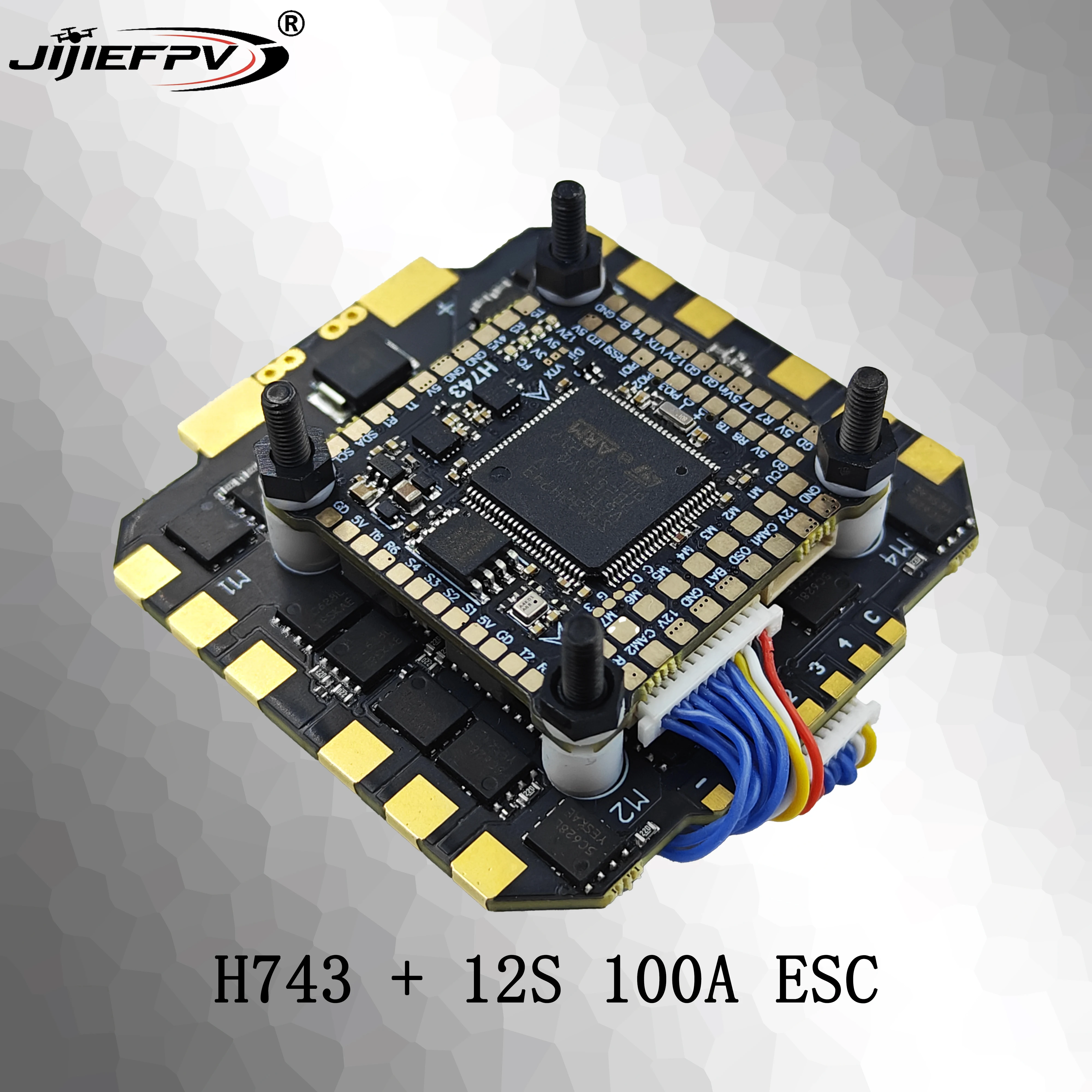 JIJIEFPV 120A 100A 80A 3-12S 4IN1 ESC H743 pile H7 FC contrôleur de vol pile FPV pour cadre de Drone MARK4 13 pouces FPV – Image 4