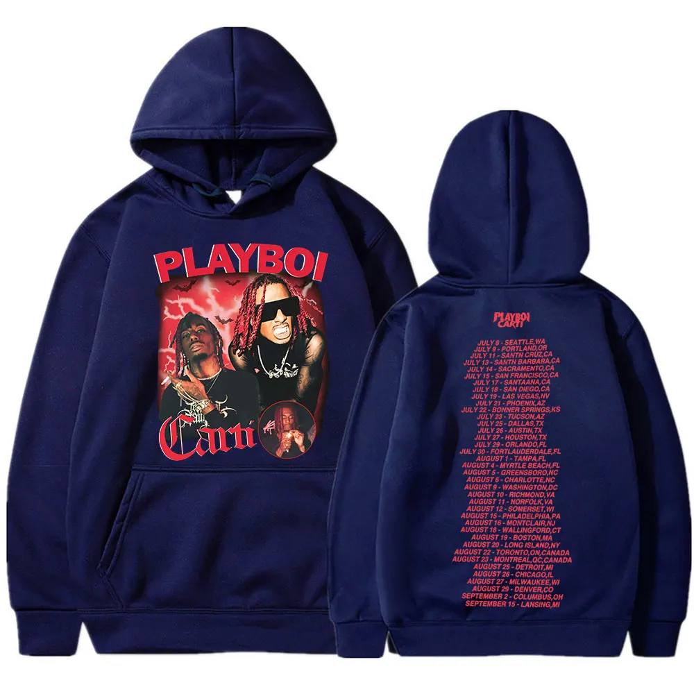 Rapper Playboi Carti Hoodie Aesthetic Vintage Graphic Hooded Sweatshirts  Hip Hop Men's Women's Fleece Pullovers Streetwear - AliExpress