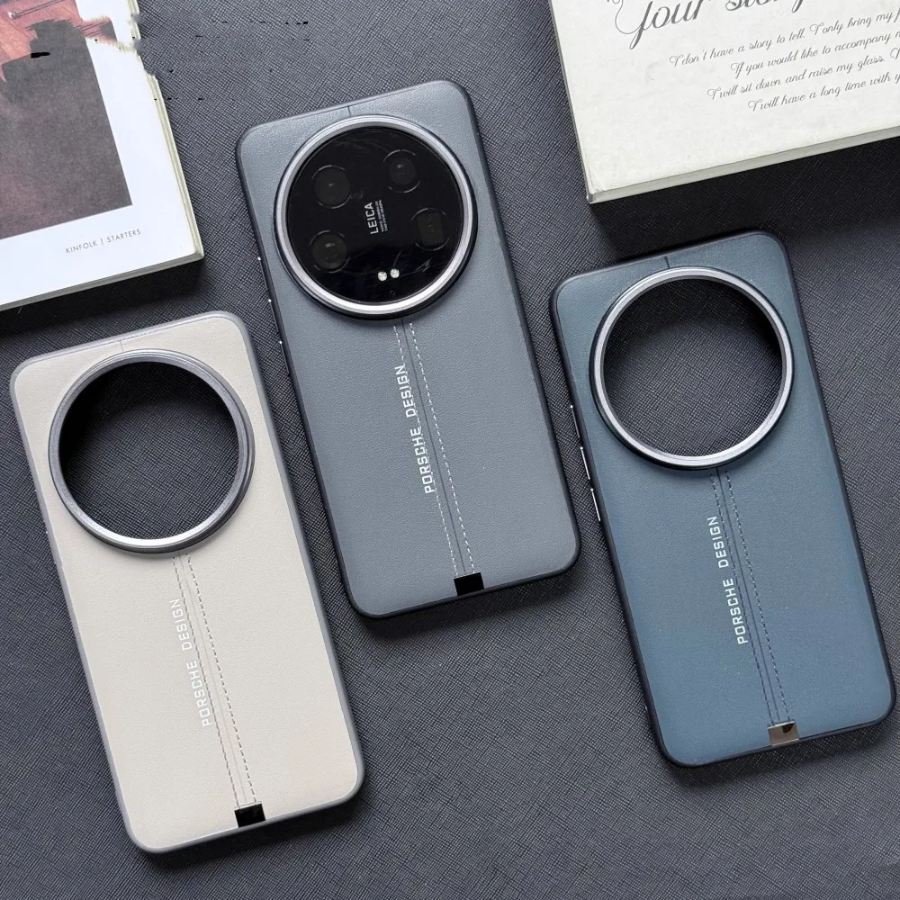 Luxury PU Leather Magnetic Wireless Charging Protective Back Cover Case