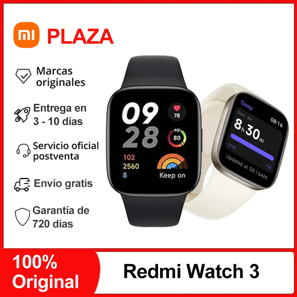  Xiaomi Redmi Watch 3 Smart Watch with Alexa Built-In for Men  Women, GPS Fitness Tracker with 120+ Sport Modes, Blood Oxygen Heart Rate  Sleep Monitor,Bluetooth Phone Call Watch for iPhone Android,Black 