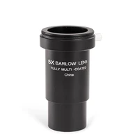 All Metal 5X Barlow Eyepiece Lens Astronomical Telescope Plosser 1.25 Inch /31.7Mm Telephoto Eyepiece High Times 1