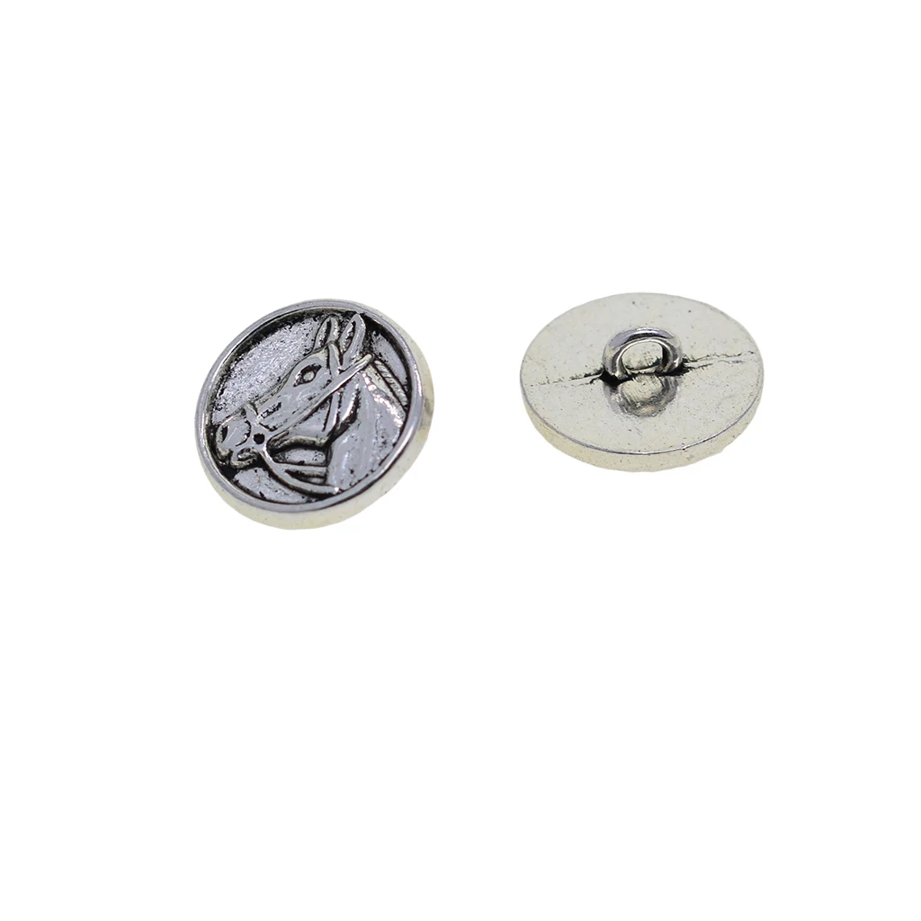 

30 шт., серебряные кнопки для одежды, 16 мм, 0,6 дюйма