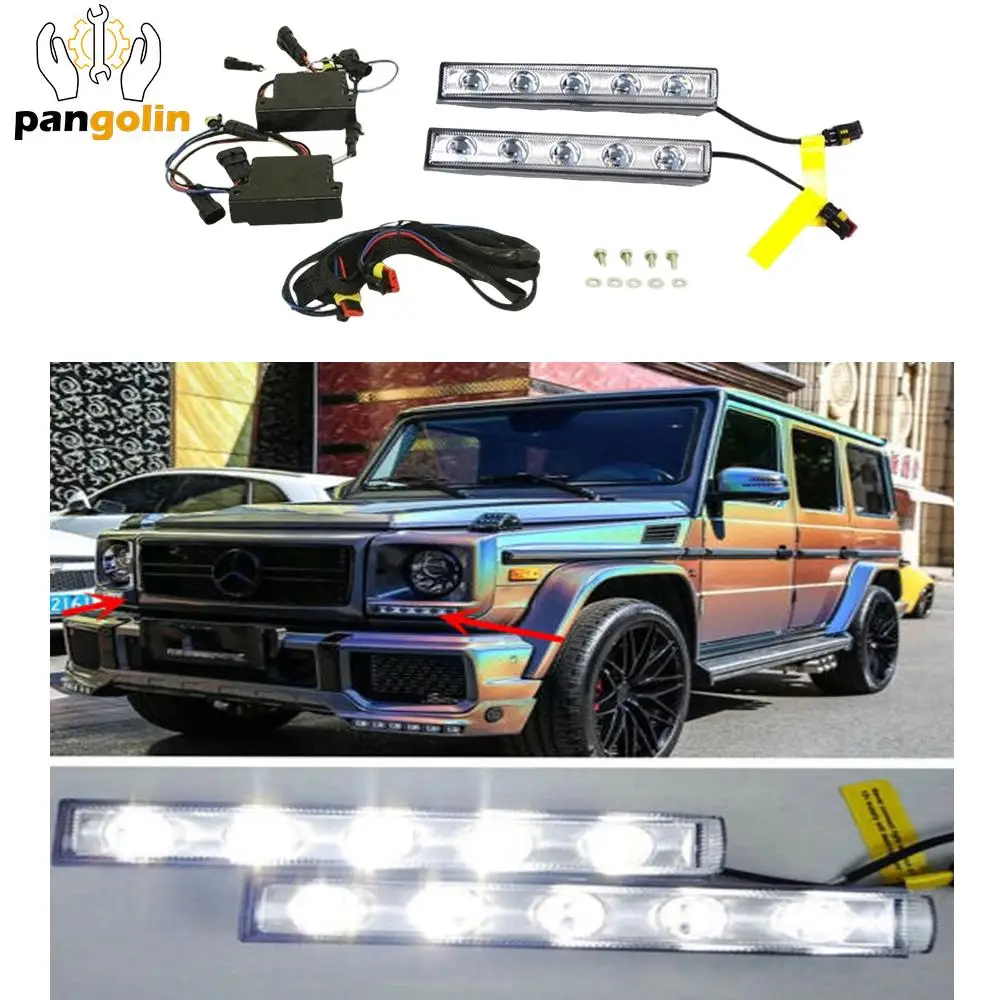 

2pcs W463 LED Car Daytime Running Light For 04-18 Mercedes Benz G-class G500 G65 Ambient Light Car Interior Decorate Accessories