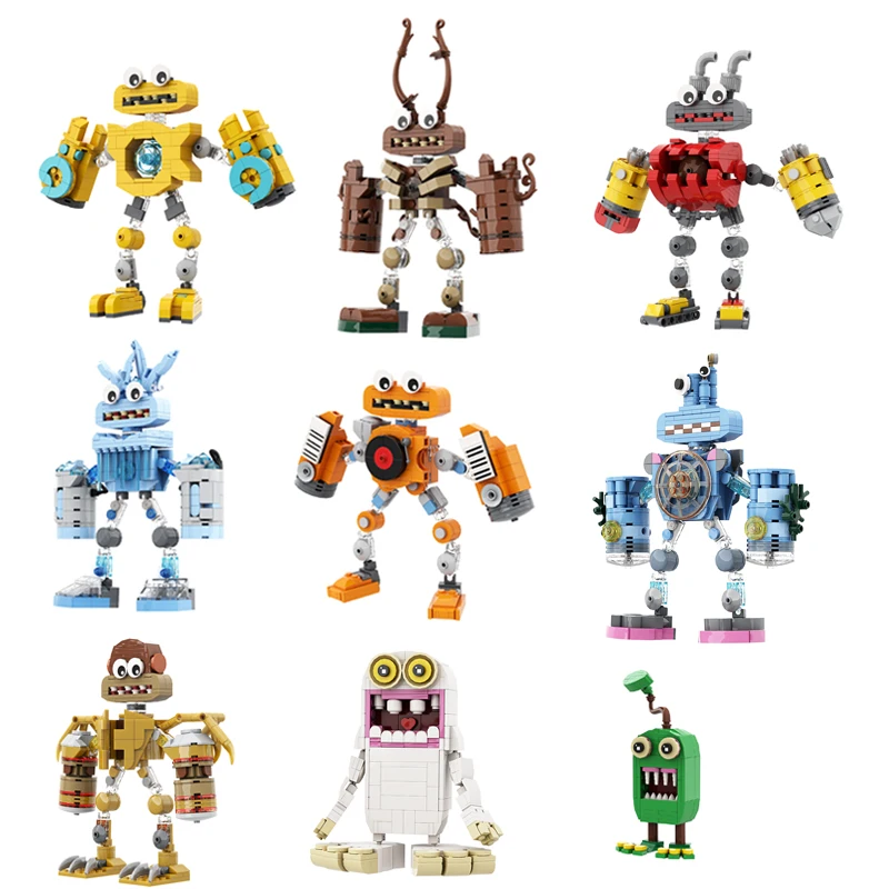 Monsters Rare Wubbox Building Blocks, My Sing Monster Action Figure  Building Set, Singings Video Game Musical Collectible Animal Toys, Birthday  Model