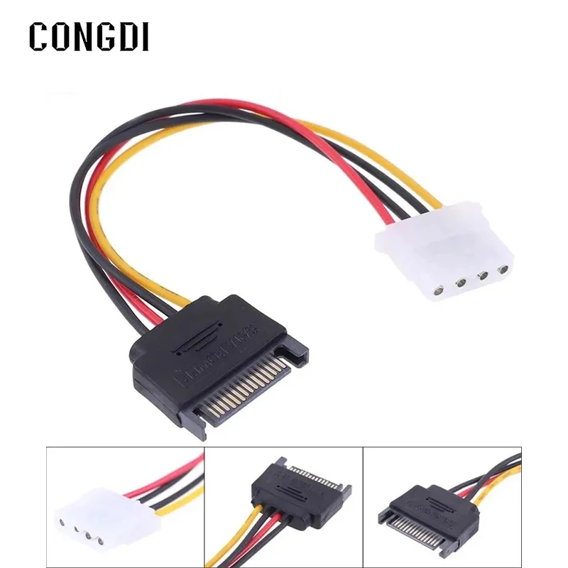 4-Pin-Molex-IDE-To-15-Pin-SATA-Power-Cable-Male-To-Female-SATA ...