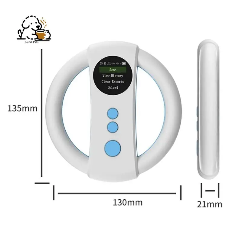 Animal Tag Reader 134.2Khz/125Khz Animal Chip Scanner 500 Records Memory Pet Information Reader