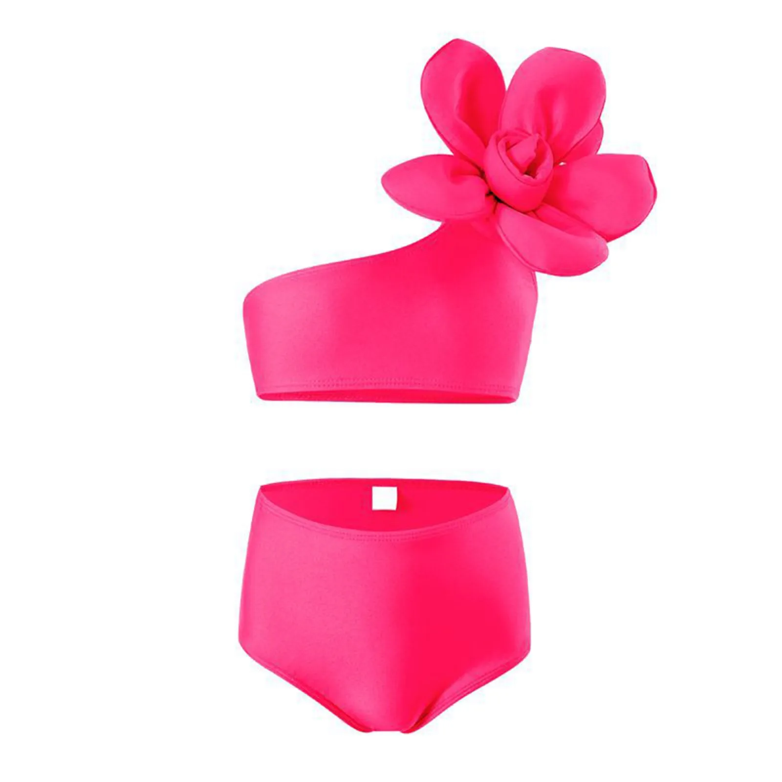 Cow Swimsuit with Shorts Toddler Girl 2 Piece Swimsuit Sport Soild Flowers Bikini Set Swimwear Cute Bathing Suits for Girls Kids