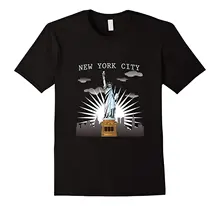 

New York City Statue of Liberty T-Shirt. Summer Cotton Short Sleeve O-Neck Mens T Shirt New S-3XL