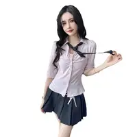 Vêtements de travail pour femmes, chemise, jupe courte imbibée, hôtel, salon de beauté, spa, massage, ongles, bain de pieds, technicien, salopette, uniforme 5