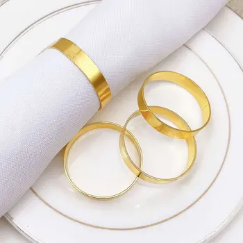 Pcs lot golden antique fauxl pearl napkin rings serviette holder for wedding party banquet adornment