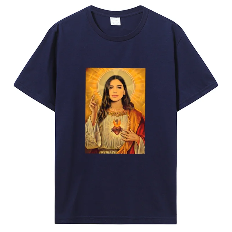 Men Cotton Graphic Tshirt Introver T-Shirt For Dua Lipa Jesus T Shirt Unisex Tops Tees Men's Clothing Streetwear 3