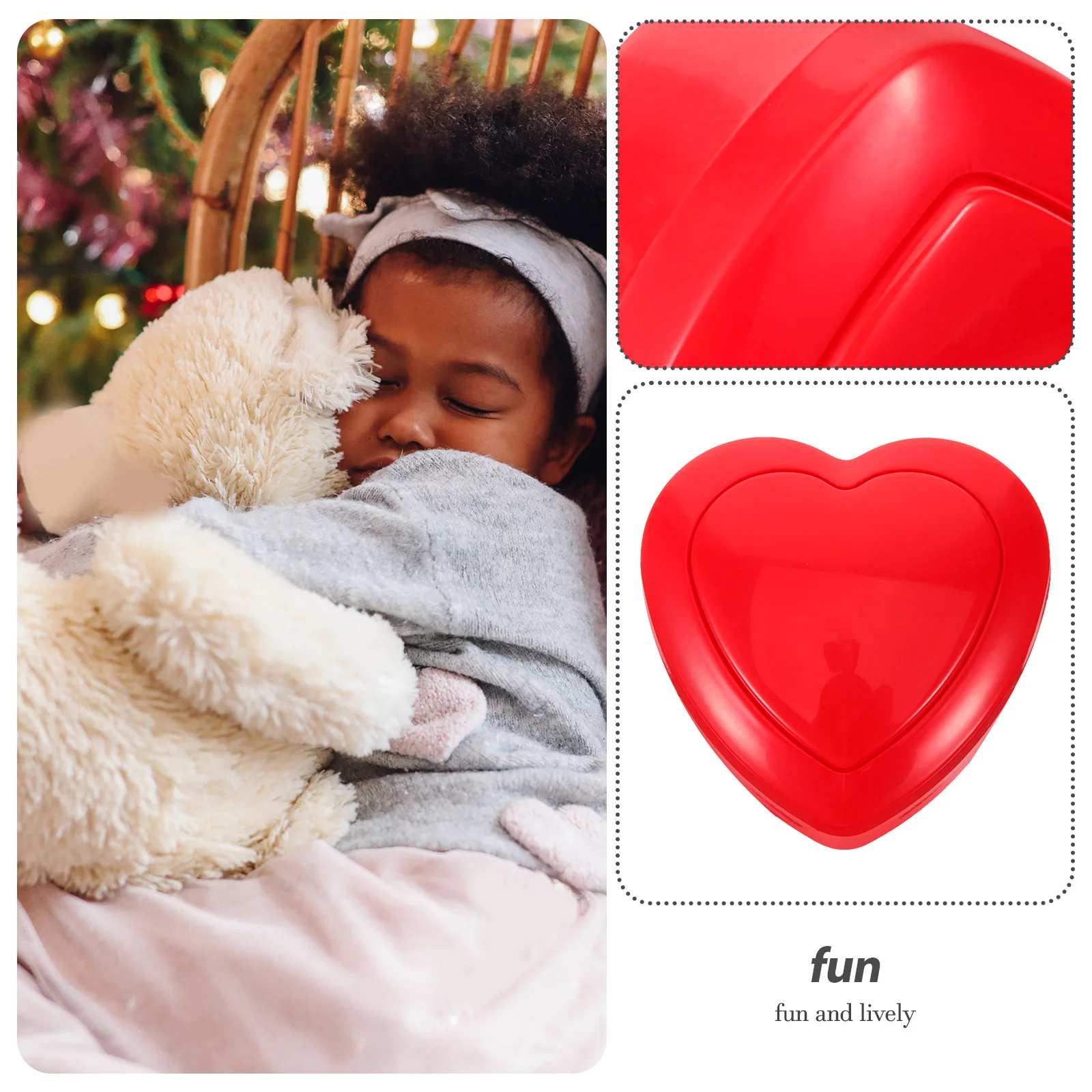 Bear Small Heartbeat Simulator Toy Plush Animals Bunny Simulation Pet Cat Stuffed Red Electronic Component 3